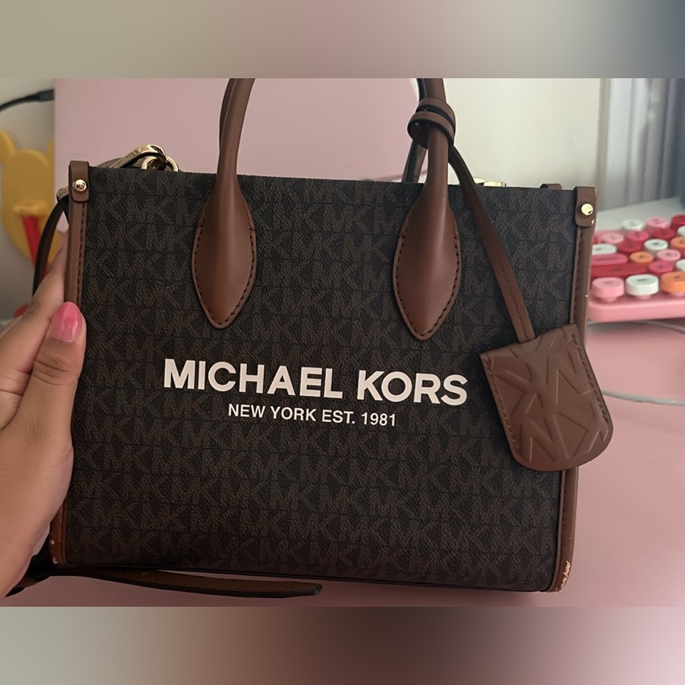 Mirella signature logo tote bag